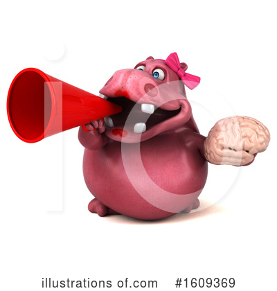 Pink Hippo Clipart #1609369 by Julos