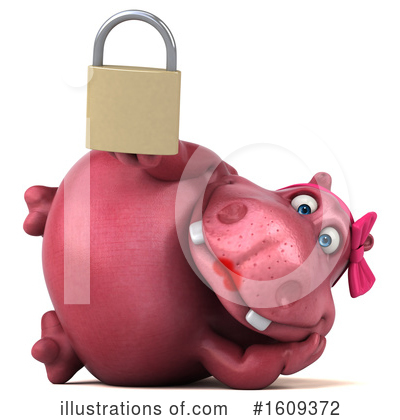 Pink Hippo Clipart #1609372 by Julos
