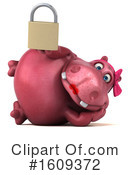 Pink Hippo Clipart #1609372 by Julos