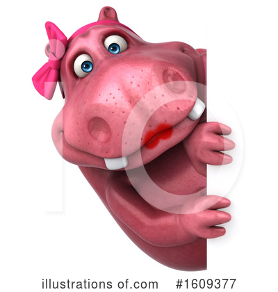 Pink Hippo Clipart #1609377 by Julos