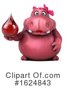 Pink Hippo Clipart #1624843 by Julos