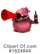 Pink Hippo Clipart #1624844 by Julos