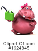 Pink Hippo Clipart #1624845 by Julos