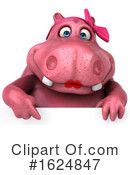 Pink Hippo Clipart #1624847 by Julos