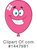 Pink Party Balloon Clipart #1447981 by Hit Toon