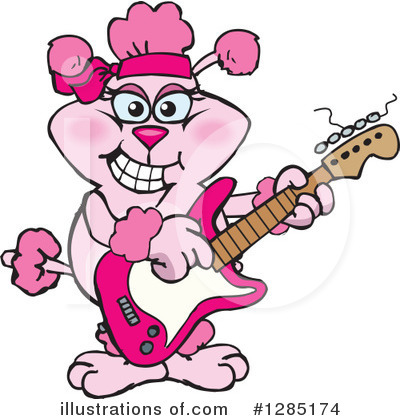 Royalty-Free (RF) Pink Poodle Clipart Illustration by Dennis Holmes Designs - Stock Sample #1285174