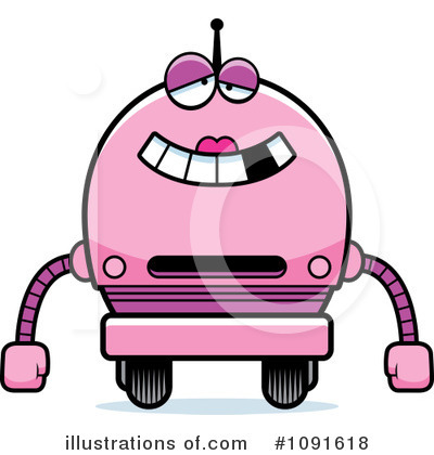 Royalty-Free (RF) Pink Robot Clipart Illustration by Cory Thoman - Stock Sample #1091618