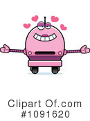 Pink Robot Clipart #1091620 by Cory Thoman