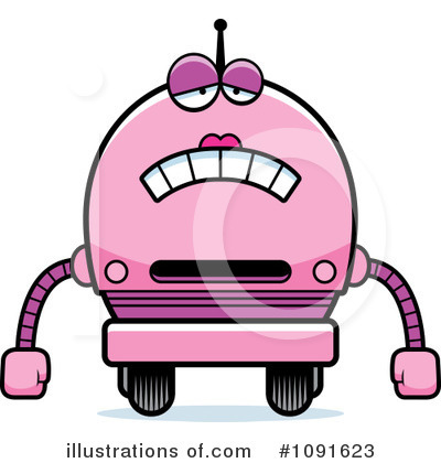 Royalty-Free (RF) Pink Robot Clipart Illustration by Cory Thoman - Stock Sample #1091623