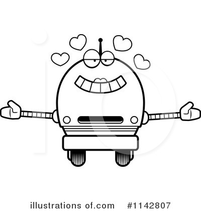 Royalty-Free (RF) Pink Robot Clipart Illustration by Cory Thoman - Stock Sample #1142807