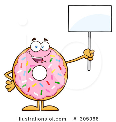 Pink Sprinkle Donut Clipart #1305068 by Hit Toon