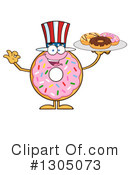 Pink Sprinkle Donut Clipart #1305073 by Hit Toon