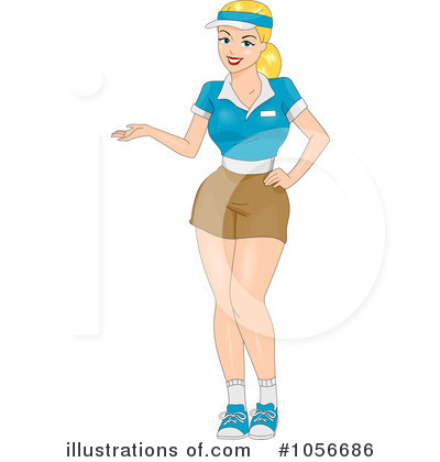 Royalty-Free (RF) Pinup Woman Clipart Illustration by BNP Design Studio - Stock Sample #1056686