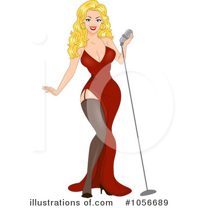 Royalty-Free (RF) Pinup Woman Clipart Illustration by BNP Design Studio - Stock Sample #1056689