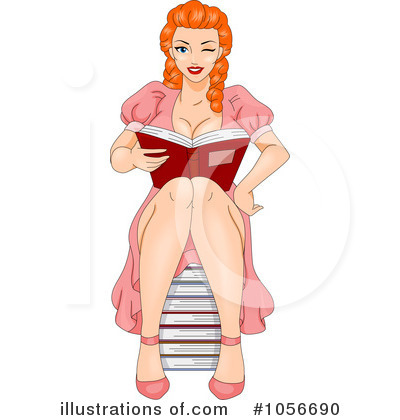 Royalty-Free (RF) Pinup Woman Clipart Illustration by BNP Design Studio - Stock Sample #1056690