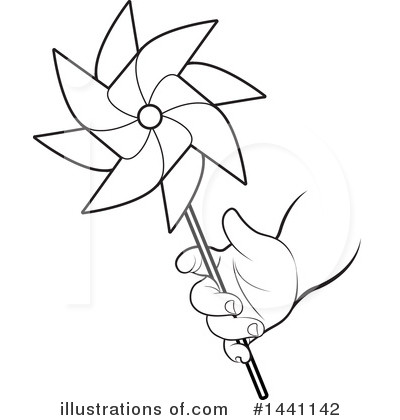 Pinwheel Clipart #1441142 by Lal Perera