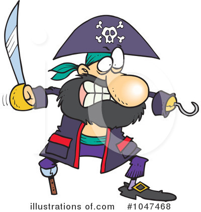 Royalty-Free (RF) Pirate Clipart Illustration by toonaday - Stock Sample #1047468