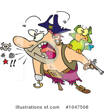 Royalty-Free (RF) Pirate Clipart Illustration by toonaday - Stock Sample #1047506