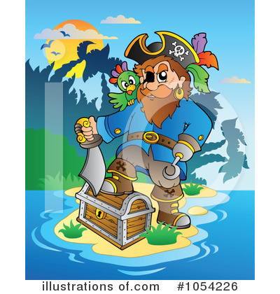 Royalty-Free (RF) Pirate Clipart Illustration by visekart - Stock Sample #1054226