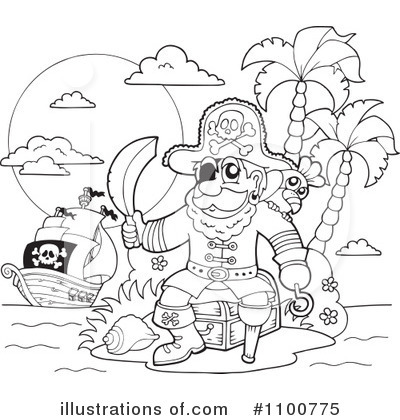 Royalty-Free (RF) Pirate Clipart Illustration by visekart - Stock Sample #1100775