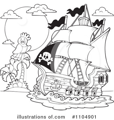 Royalty-Free (RF) Pirate Clipart Illustration by visekart - Stock Sample #1104901
