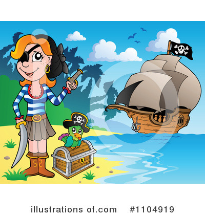 Royalty-Free (RF) Pirate Clipart Illustration by visekart - Stock Sample #1104919