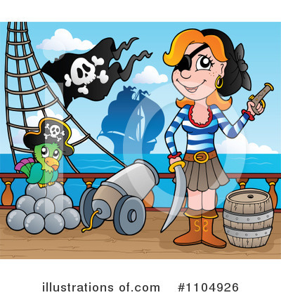 Royalty-Free (RF) Pirate Clipart Illustration by visekart - Stock Sample #1104926