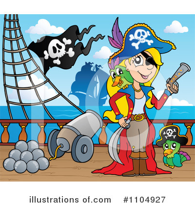 Royalty-Free (RF) Pirate Clipart Illustration by visekart - Stock Sample #1104927