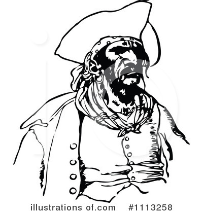 Royalty-Free (RF) Pirate Clipart Illustration by Prawny Vintage - Stock Sample #1113258