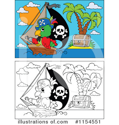 Royalty-Free (RF) Pirate Clipart Illustration by visekart - Stock Sample #1154551