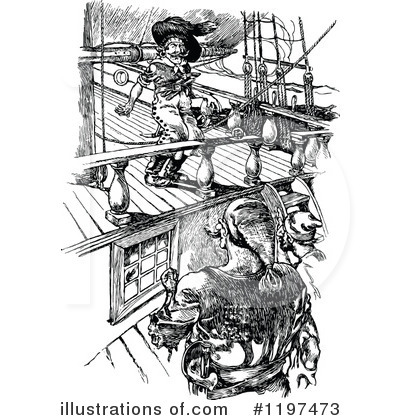 Royalty-Free (RF) Pirate Clipart Illustration by Prawny Vintage - Stock Sample #1197473