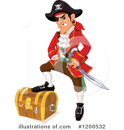 Royalty-Free (RF) Pirate Clipart Illustration by Pushkin - Stock Sample #1200532