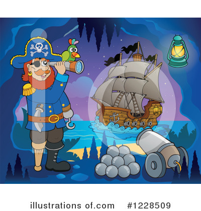 Royalty-Free (RF) Pirate Clipart Illustration by visekart - Stock Sample #1228509