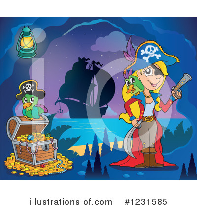 Royalty-Free (RF) Pirate Clipart Illustration by visekart - Stock Sample #1231585