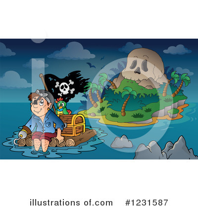 Royalty-Free (RF) Pirate Clipart Illustration by visekart - Stock Sample #1231587