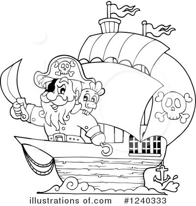 Royalty-Free (RF) Pirate Clipart Illustration by visekart - Stock Sample #1240333