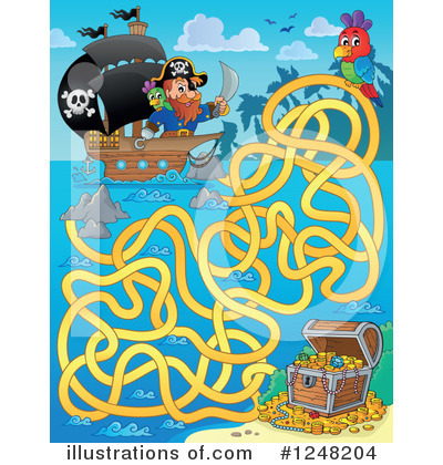 Royalty-Free (RF) Pirate Clipart Illustration by visekart - Stock Sample #1248204