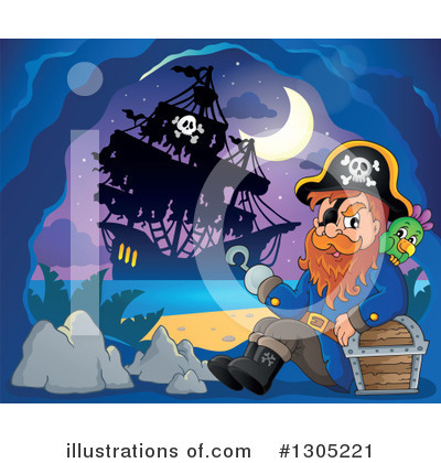 Royalty-Free (RF) Pirate Clipart Illustration by visekart - Stock Sample #1305221