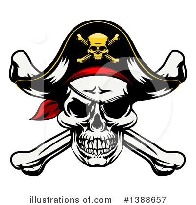 Skull And Crossbones Clipart #1388657 by AtStockIllustration
