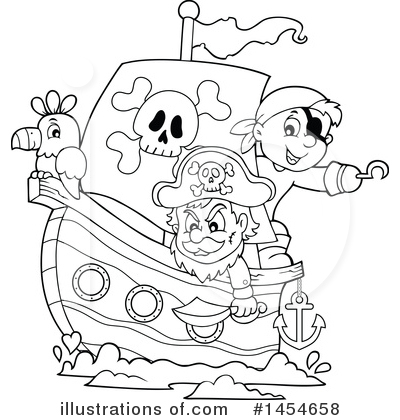 Royalty-Free (RF) Pirate Clipart Illustration by visekart - Stock Sample #1454658