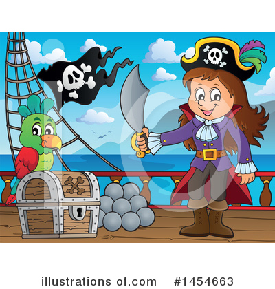 Royalty-Free (RF) Pirate Clipart Illustration by visekart - Stock Sample #1454663
