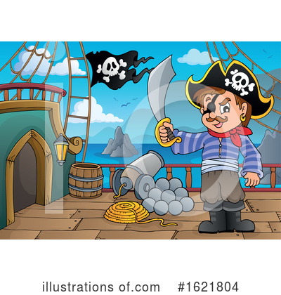 Royalty-Free (RF) Pirate Clipart Illustration by visekart - Stock Sample #1621804
