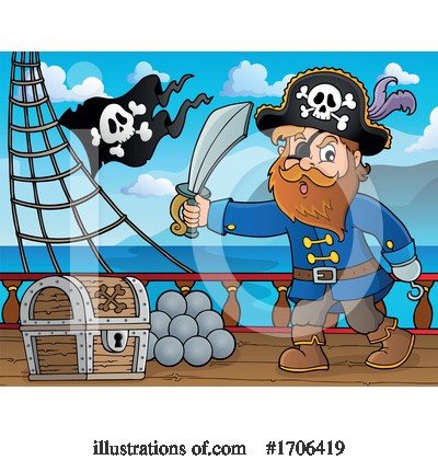 Royalty-Free (RF) Pirate Clipart Illustration by visekart - Stock Sample #1706419