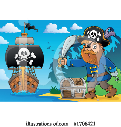 Royalty-Free (RF) Pirate Clipart Illustration by visekart - Stock Sample #1706421