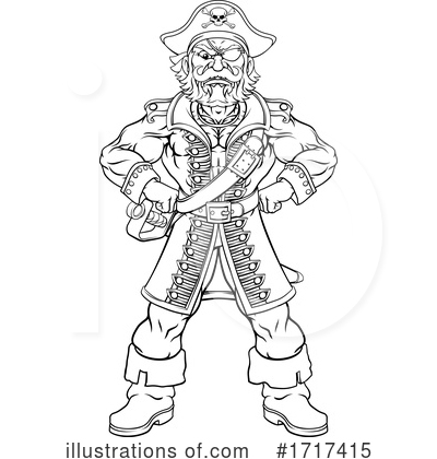 Royalty-Free (RF) Pirate Clipart Illustration by AtStockIllustration - Stock Sample #1717415