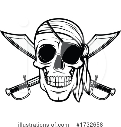 Skull And Crossbones Clipart #1732658 by Vector Tradition SM