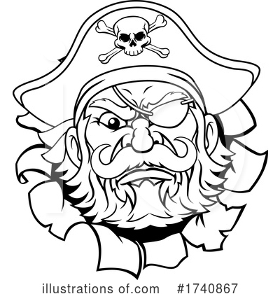 Royalty-Free (RF) Pirate Clipart Illustration by AtStockIllustration - Stock Sample #1740867