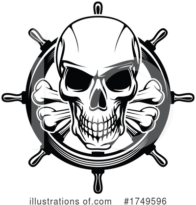 Skull And Crossbones Clipart #1749596 by Vector Tradition SM