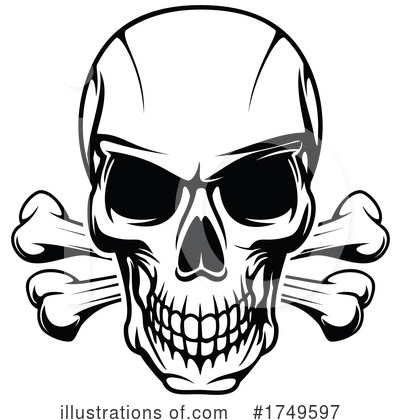 Skull And Crossbones Clipart #1749597 by Vector Tradition SM
