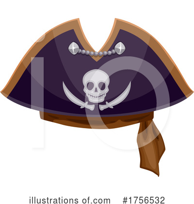 Pirate Hat Clipart #1756532 by Vector Tradition SM